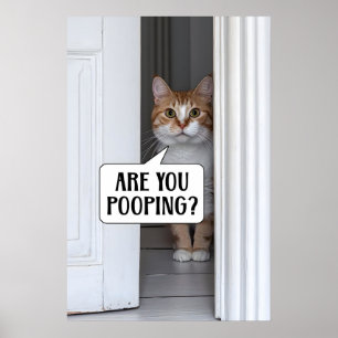 Impression de salle de bain de chat drôle Toilette