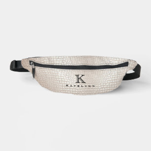 Impression de serpent en cuir Monogramme Faux