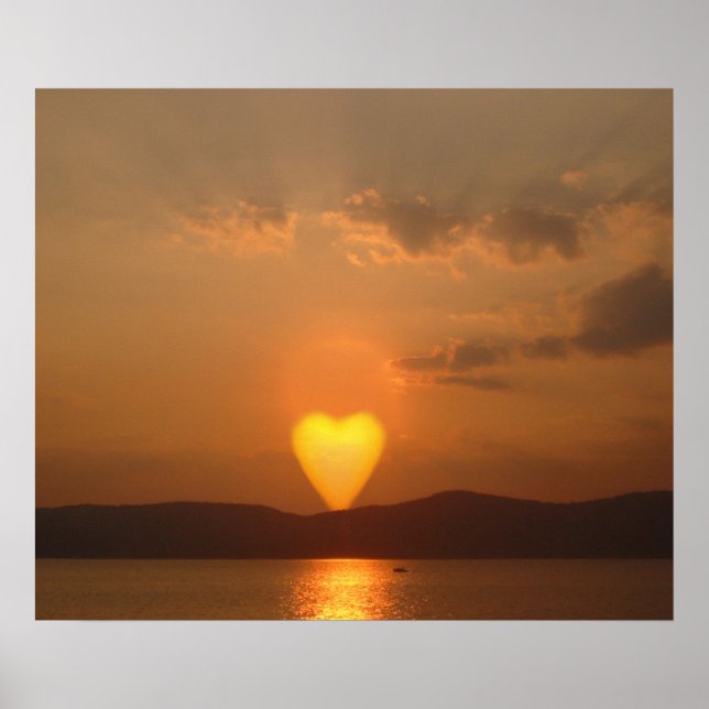 Impression de soleil en forme de cœur (Devant)
