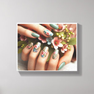 Impression de toile à ongles encadrée