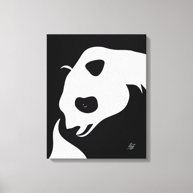 Impression de toile Abstraite Panda géante (Recto)