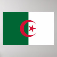 Impression de toile avec Drapeau d'Algérie