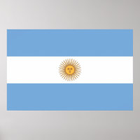 Impression de toile avec Drapeau d'Argentine