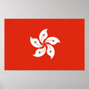 Impression de toile avec Drapeau de Hong Kong, Chi