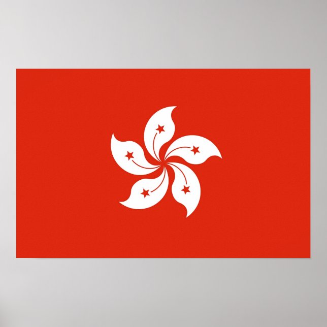 Impression de toile avec Drapeau de Hong Kong, Chi (Devant)