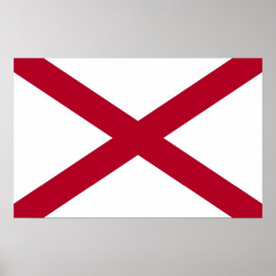 Impression de toile avec Drapeau de l'Alabama, U.S