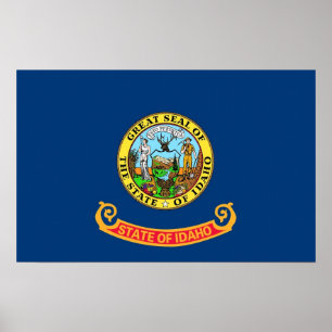 Impression de toile avec Drapeau de l'Idaho, U.S.A