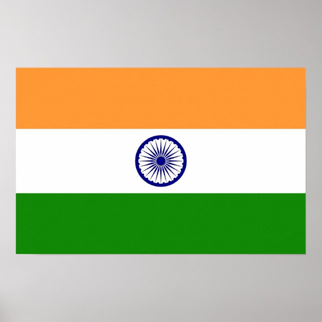 Impression de toile avec Drapeau de l'Inde (Devant)