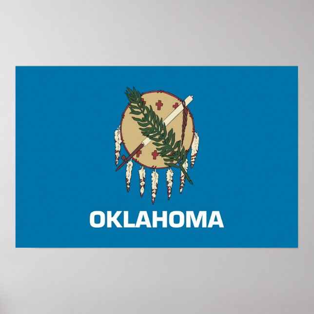 Impression de toile avec drapeau de l'Oklahoma, Ét (Devant)