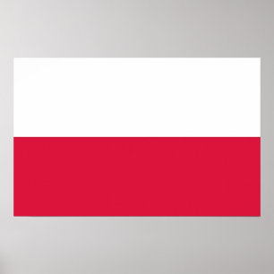 Impression de toile avec Drapeau de Pologne