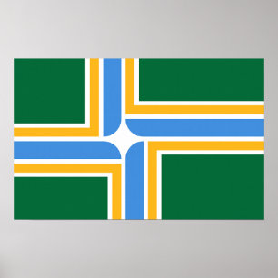 Impression de toile avec drapeau de Portland, État