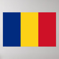 Impression de toile avec Drapeau de Roumanie
