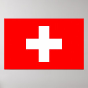 Impression de toile avec Drapeau de Suisse