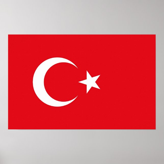 Impression de toile avec Drapeau de Turquie (Devant)
