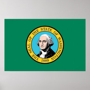 Impression de toile avec Drapeau de Washington, U.