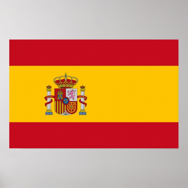 Impression de toile avec Drapeau d'Espagne (Devant)