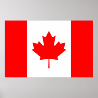 Impression de toile avec drapeau du Canada