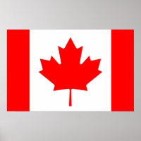 Impression de toile avec drapeau du Canada