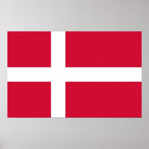 Impression de toile avec drapeau du Danemark
