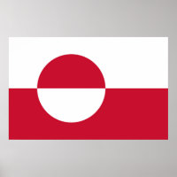 Impression de toile avec drapeau du Groenland