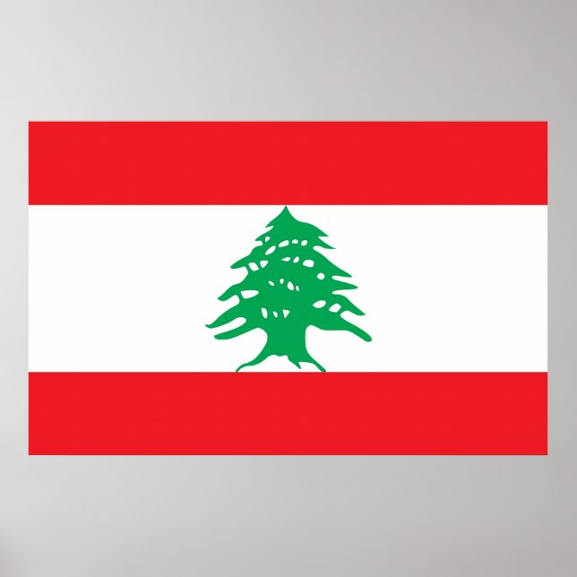 Impression de toile avec drapeau du Liban (Devant)