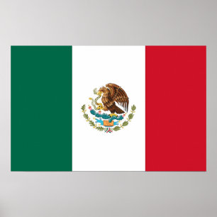 Impression de toile avec Drapeau du Mexique