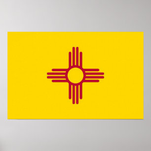 Impression de toile avec drapeau du Nouveau-Mexiqu