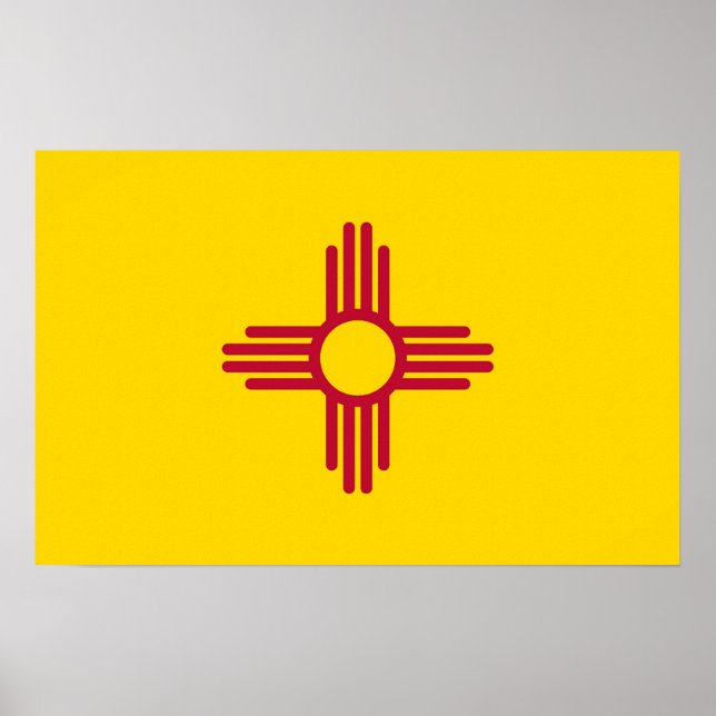 Impression de toile avec drapeau du Nouveau-Mexiqu (Devant)