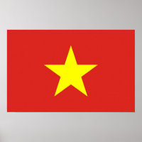 Impression de toile avec Drapeau du Vietnam