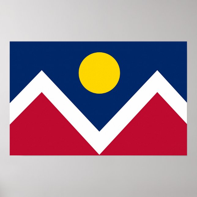 Impression de toile avec le drapeau de Denver, Col (Devant)