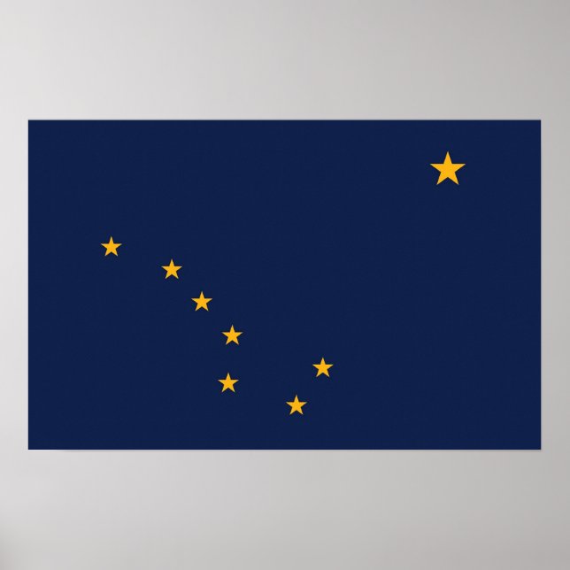 Impression de toile avec le drapeau de l'Alaska, U (Devant)