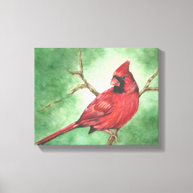 Impression de toile cardinale rouge mâle (Recto)