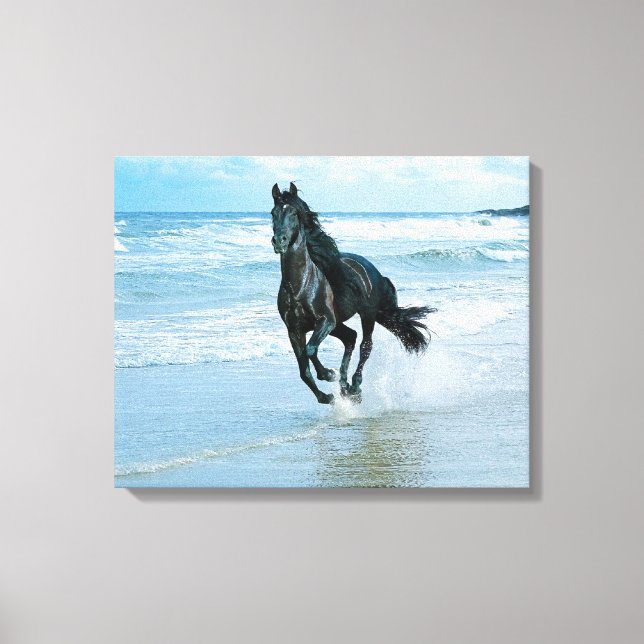 Impression de toile Cheval Noir (Recto)