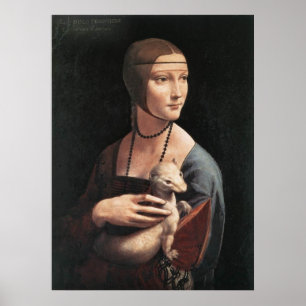 Impression de toile - Dame avec une mine