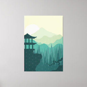 Impression de toile d'art de style japonais