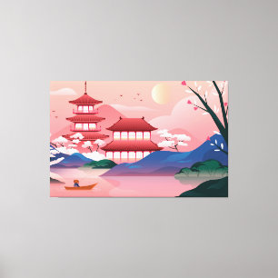 Impression de toile d'art de style japonais