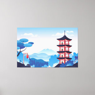 Impression de toile d'art de style japonais