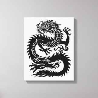 Impression de toile de dragon chinois traditionnel