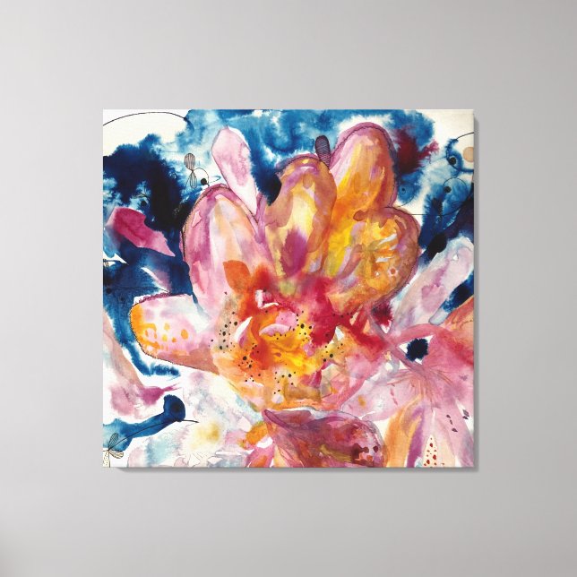 impression de toile de fleurs d'eau (Recto)