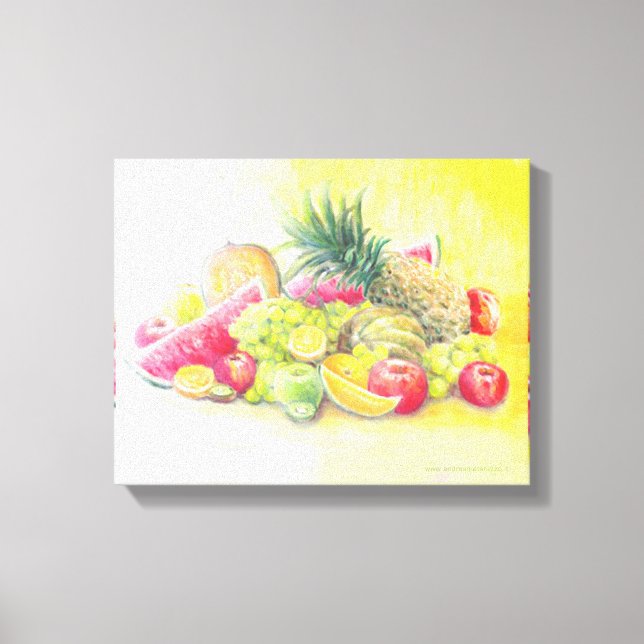 Impression de toile de fruits heureux (Recto)