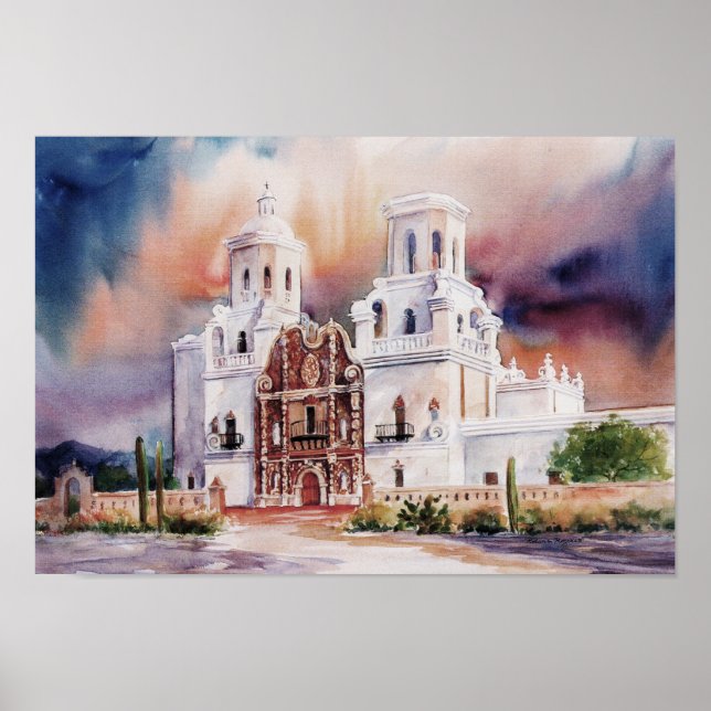 Impression de toile de mission San Xavier (Devant)
