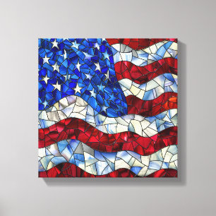 Impression de toile de verre à drapeau américain