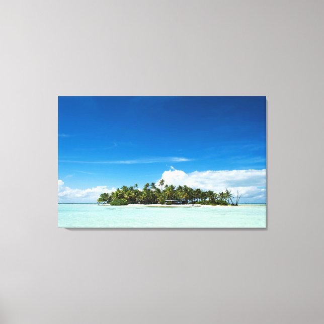 Impression de toile d'île tropicale inhabitée ou d (Recto)