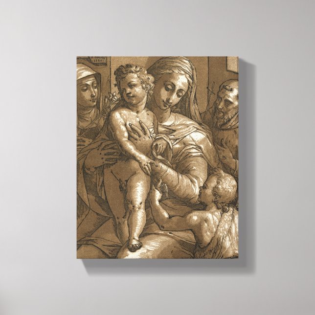 Impression de toile enveloppée "Vierge, Enfant et  (Recto)