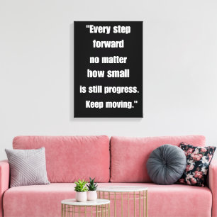"Impression de toile étirée - Citation motivationn