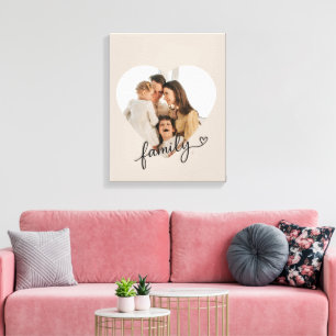 Impression de toile étirée de la famille de photos