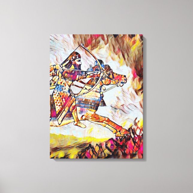 Impression de toile étirée du guerrier (Recto)