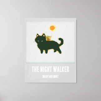 Impression de toile étirée en chat noir