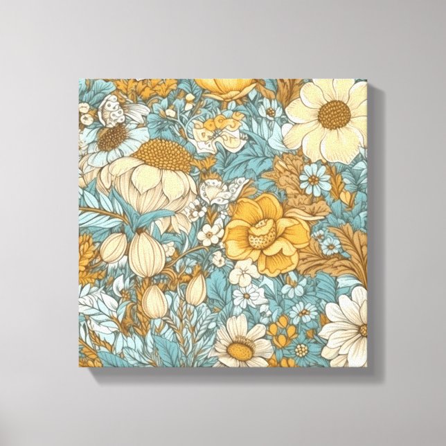 Impression de toile étirée Fleurs (Recto)