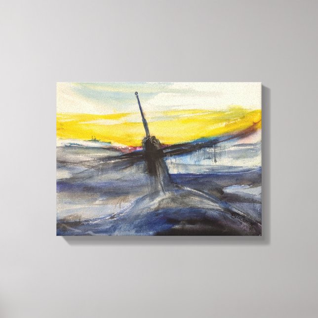 Impression de toile étirée sous-marine (Recto)